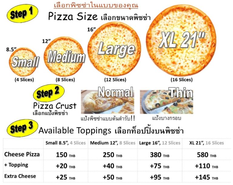 Menu – New York Pizza House Pattaya – Official Site